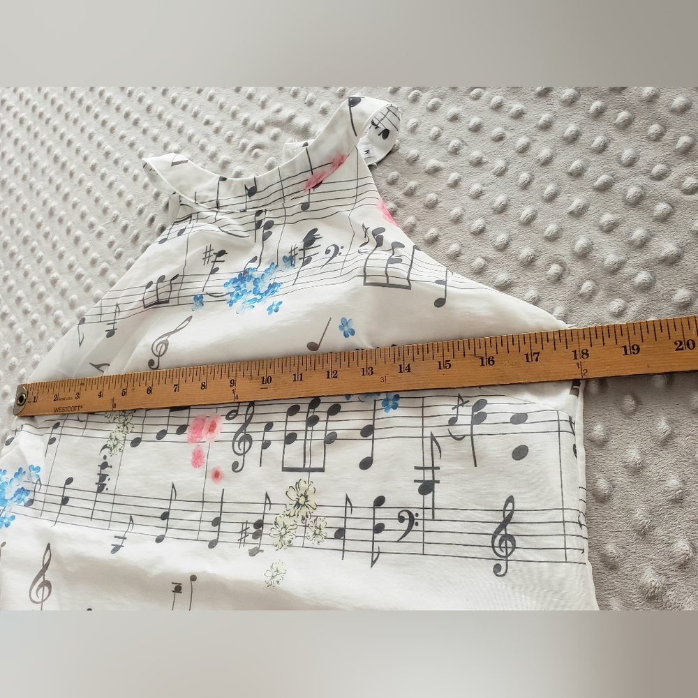 Musical Note Print Women's Top - Picture 8 of 9